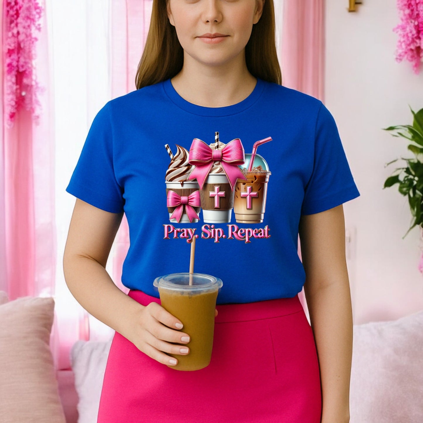 Pray. Sip. Repeat. Tshirts