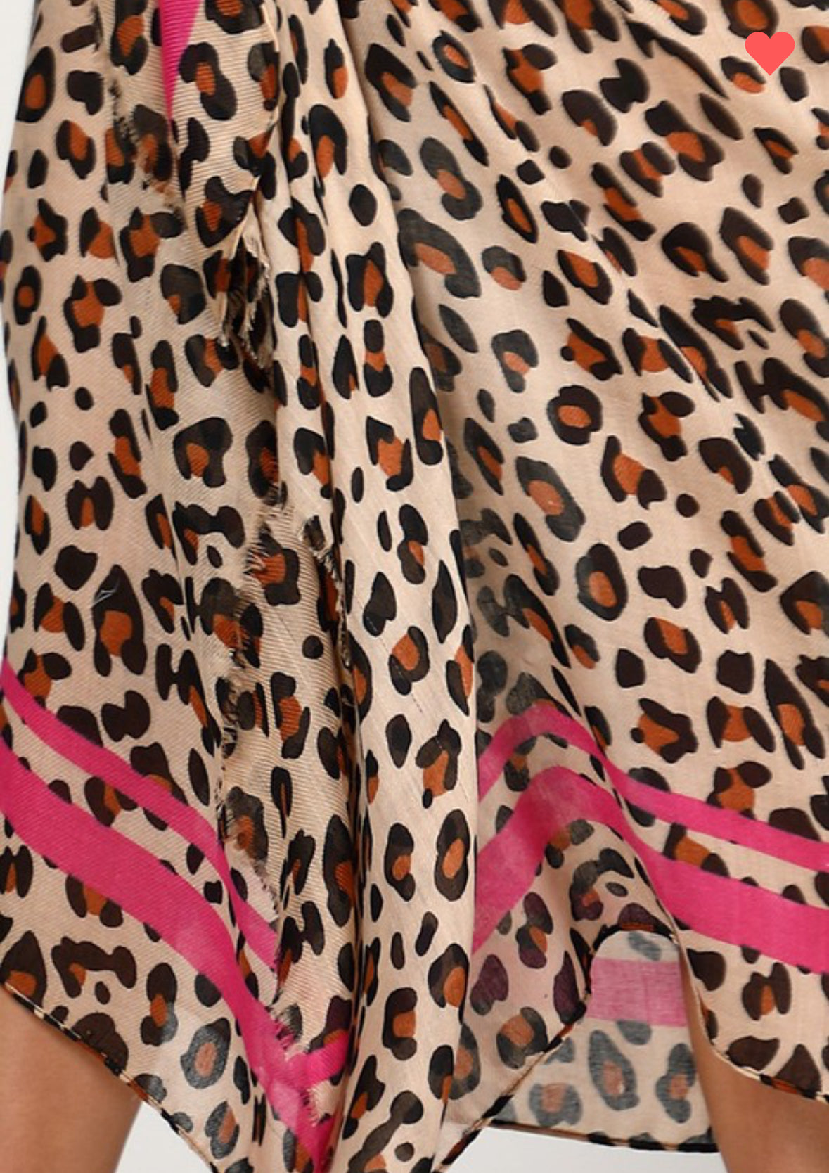 Wild Elegance Leopard Scarf (Pink)