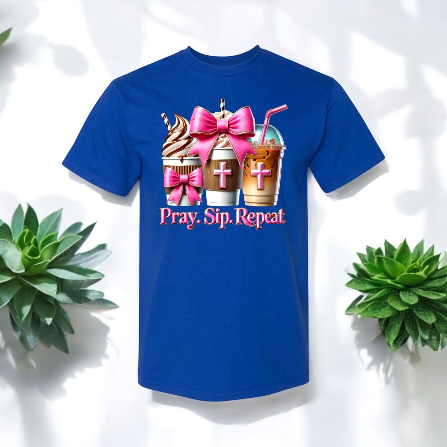 Pray. Sip. Repeat. Tshirts