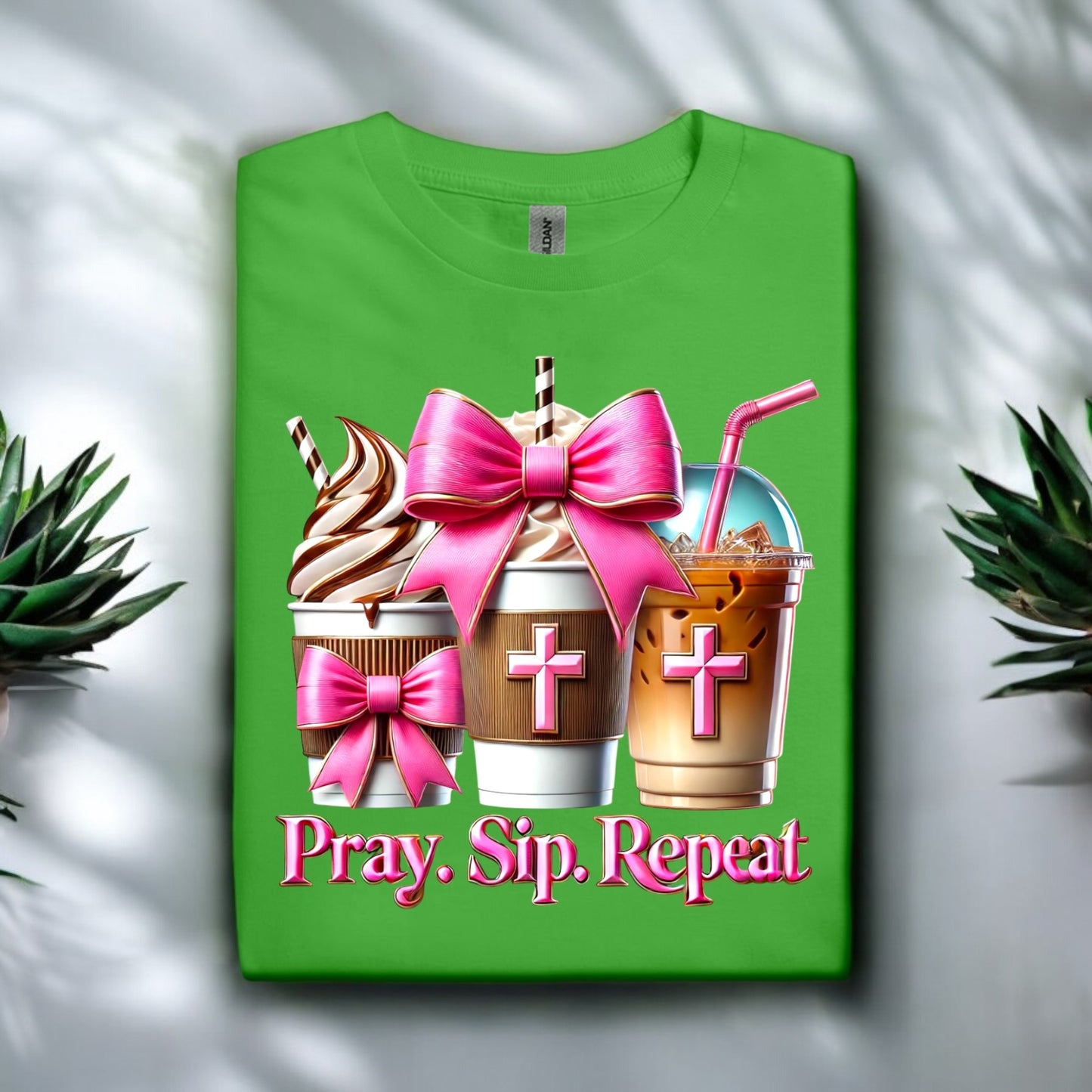 Pray. Sip. Repeat. Tshirts
