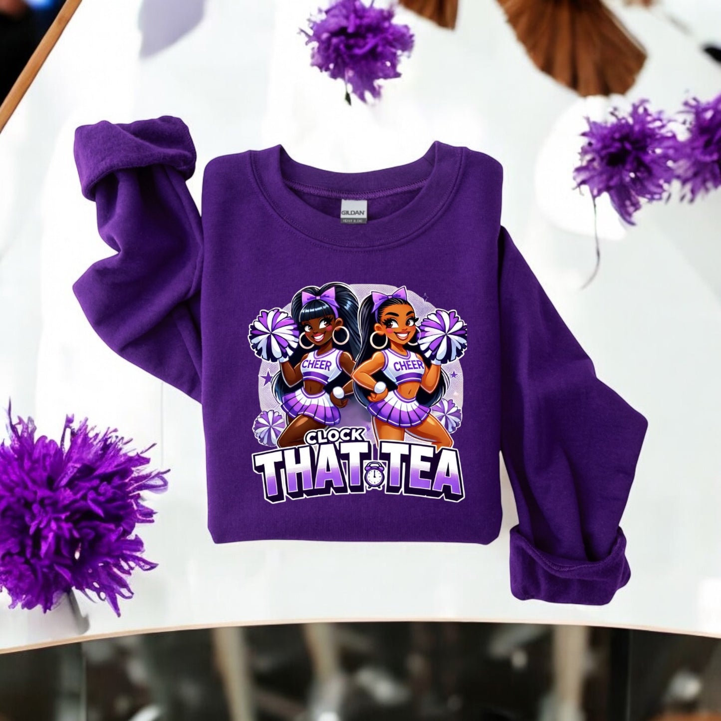 Clocking Cheer Tea Sweatshirt