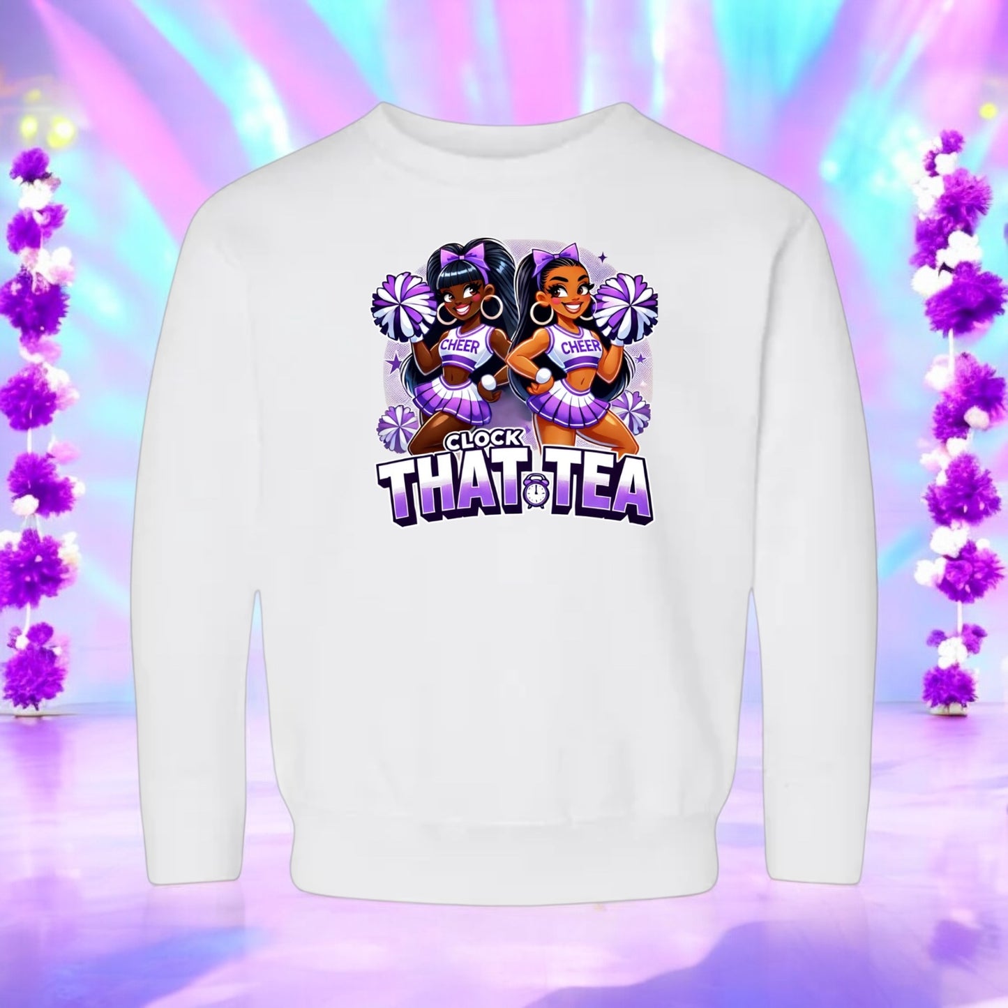 Clocking Cheer Tea Sweatshirt