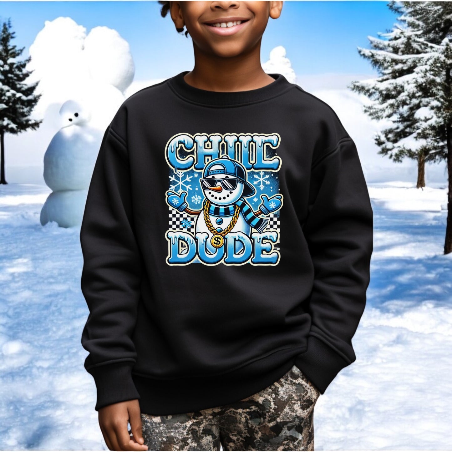 Chill Dude Snowman Sweatshirt