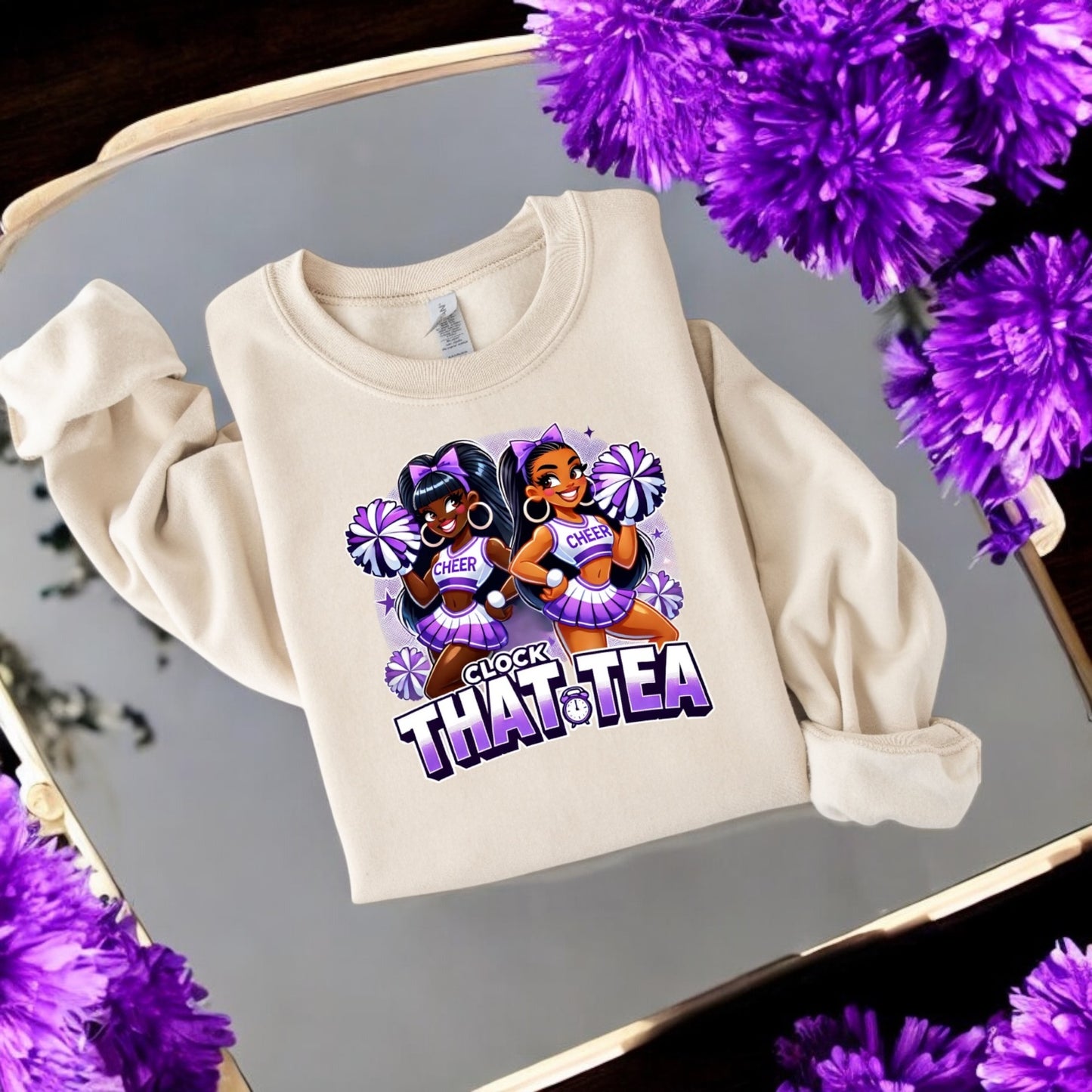 Clocking Cheer Tea Sweatshirt