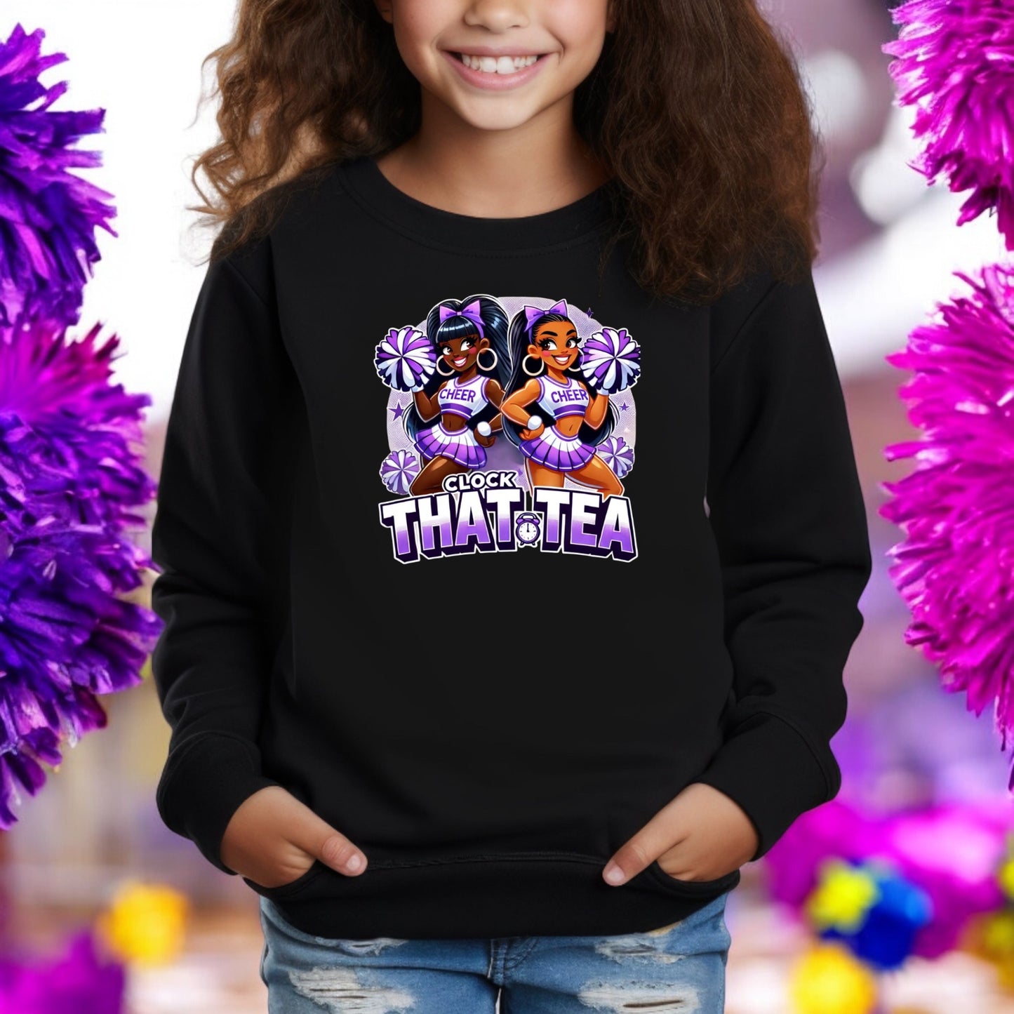 Clocking Cheer Tea Sweatshirt