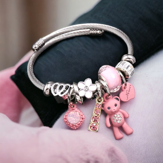 Pink Bear Hug Bracelet