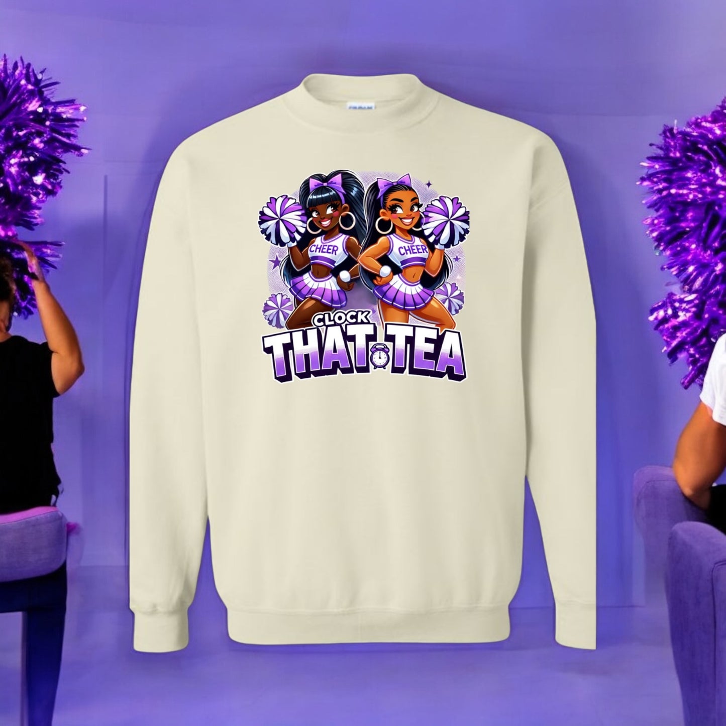 Clocking Cheer Tea Sweatshirt