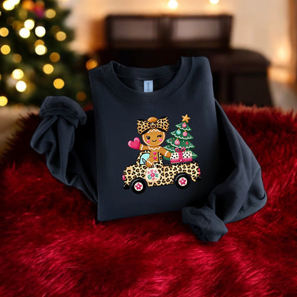 Leopard Lane Christmas Little Girl Sweatshirt