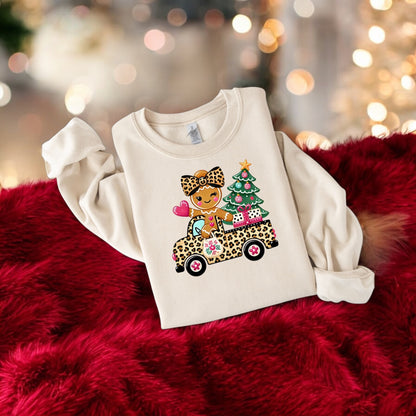 Leopard Lane Christmas Little Girl Sweatshirt