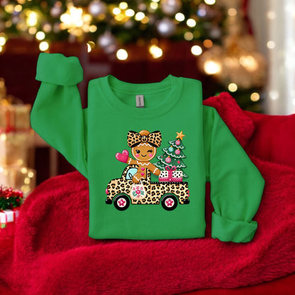 Leopard Lane Christmas Little Girl Sweatshirt