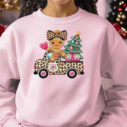 Leopard Lane Christmas Little Girl Sweatshirt