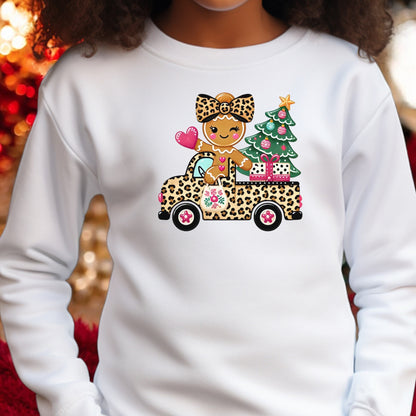 Leopard Lane Christmas Little Girl Sweatshirt