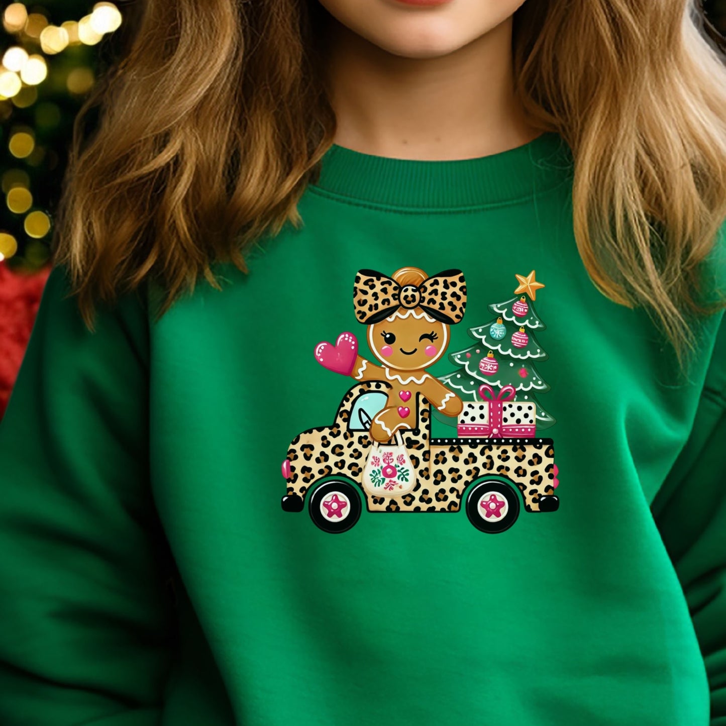 Leopard Lane Christmas Little Girl Sweatshirt