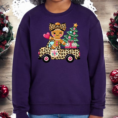 Leopard Lane Christmas Little Girl Sweatshirt