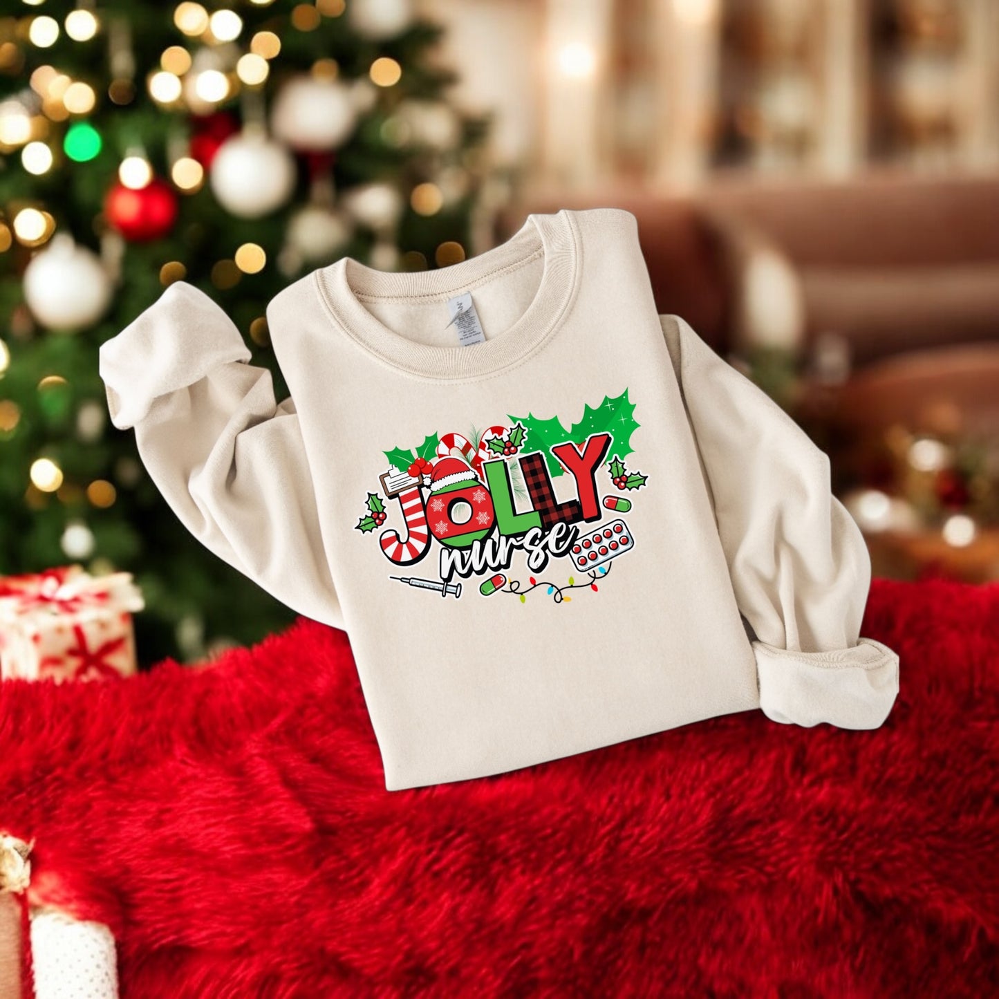 Jolly Nurse Holiday Sweatshirt