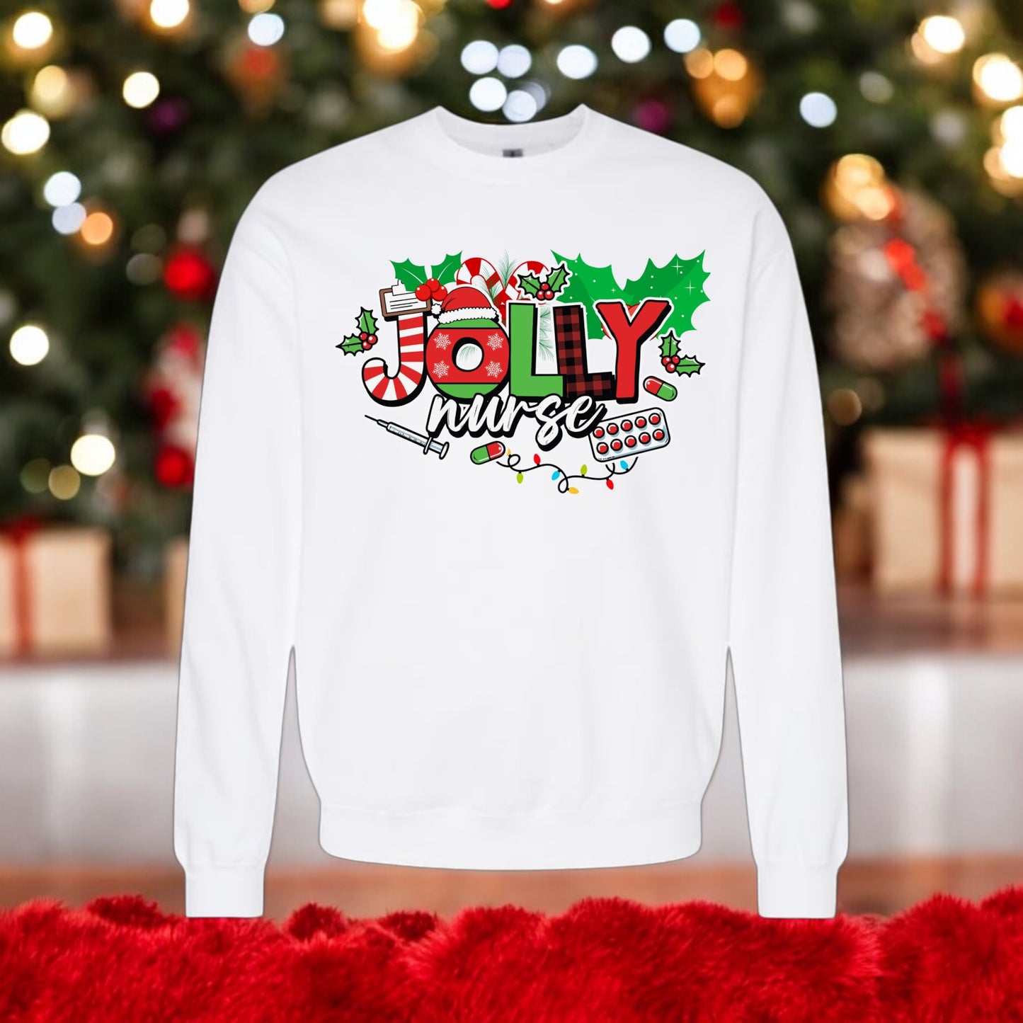 Jolly Nurse Holiday Sweatshirt