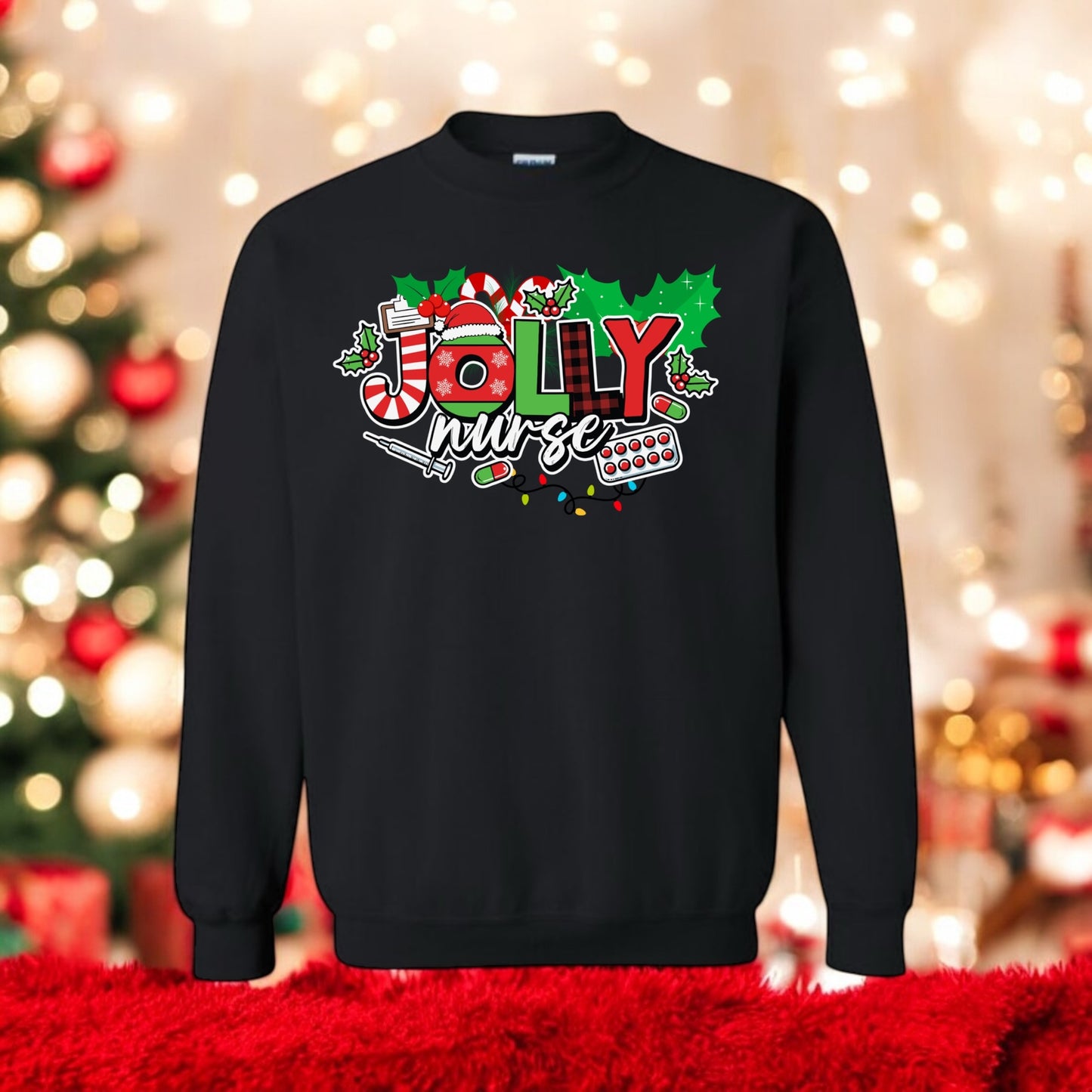 Jolly Nurse Holiday Sweatshirt