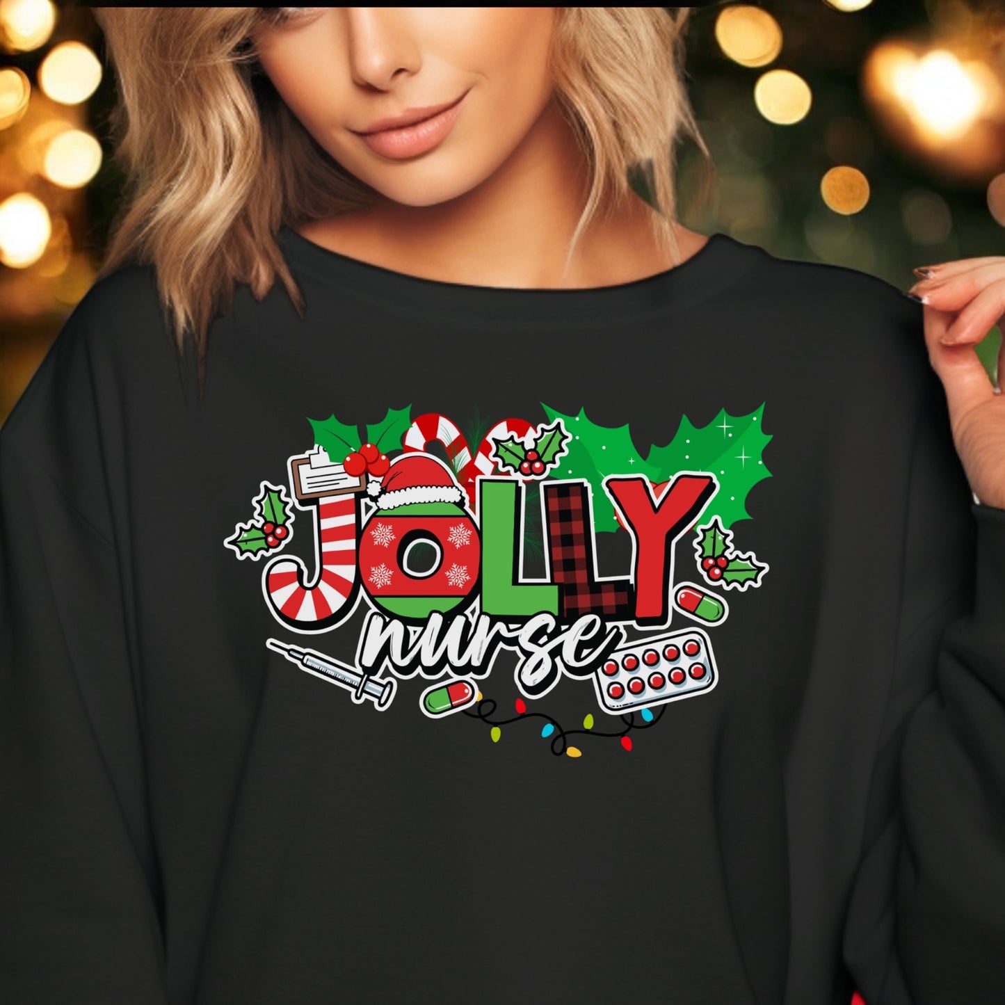 Jolly Nurse Holiday Sweatshirt