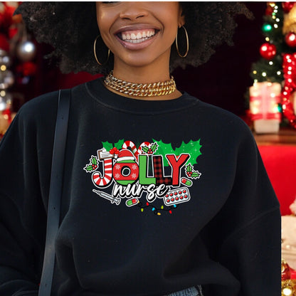 Jolly Nurse Holiday Sweatshirt