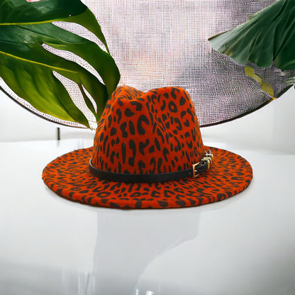 Safari Vintage Leopard Fedora